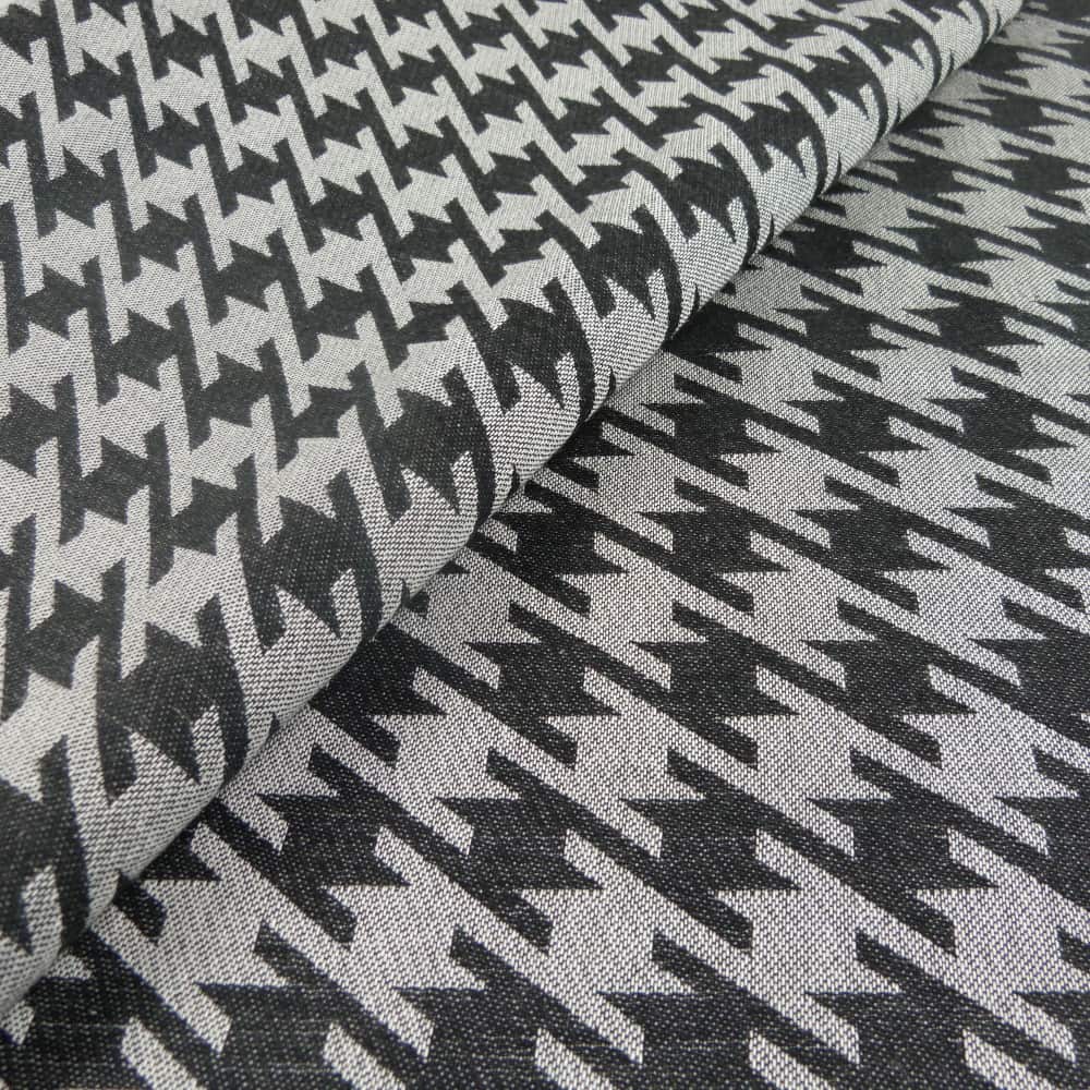 DIDYMOS Baby Sling Houndstooth anthracite, second quality, in silver-grey | black, material: Pure Cotton