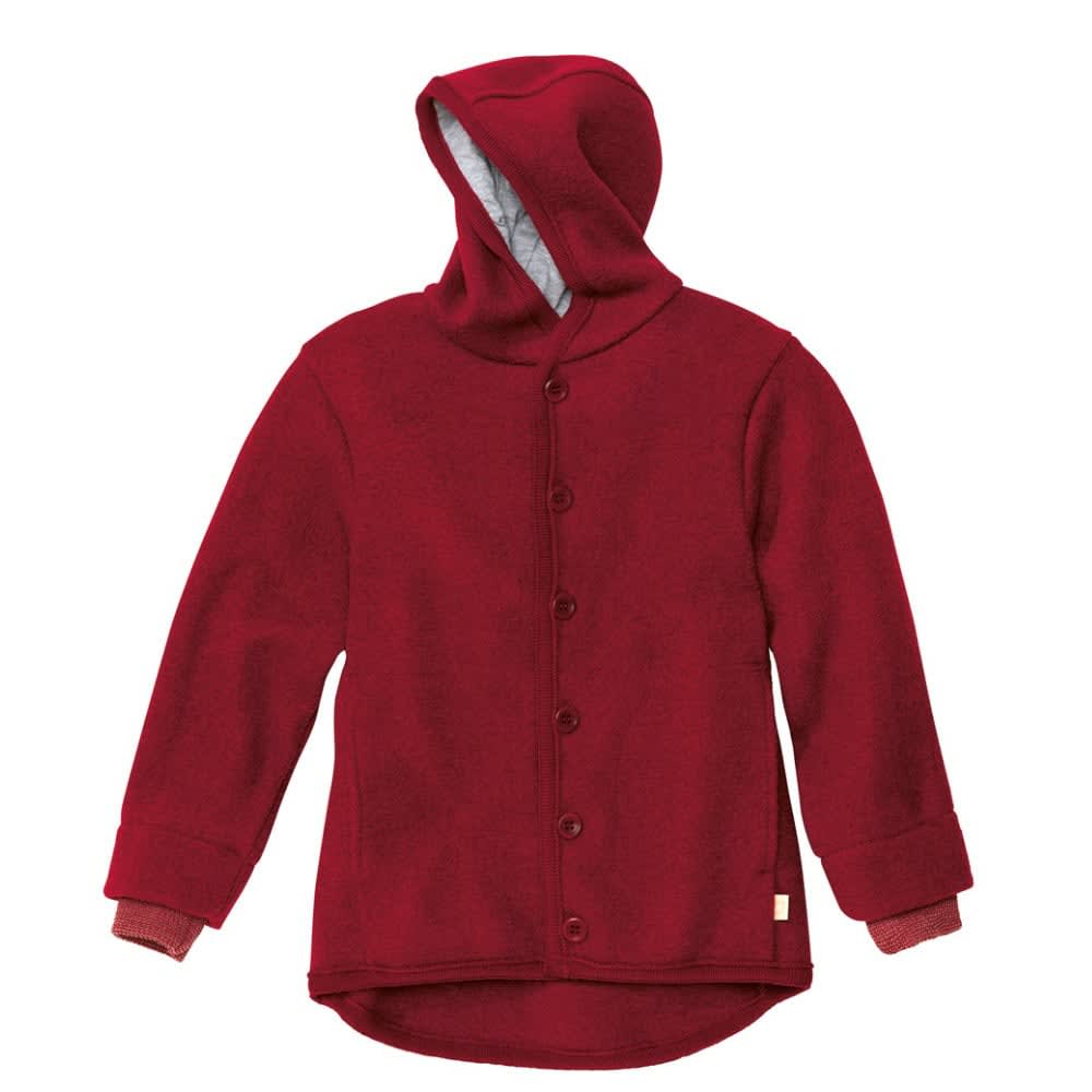 Hoodie Jacket boiled wool plum bordeaux