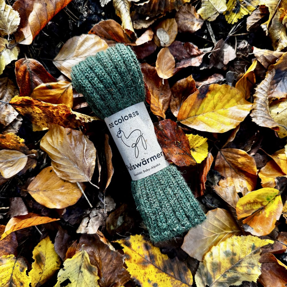 Stulpen Baby Alpaka Moosgrün