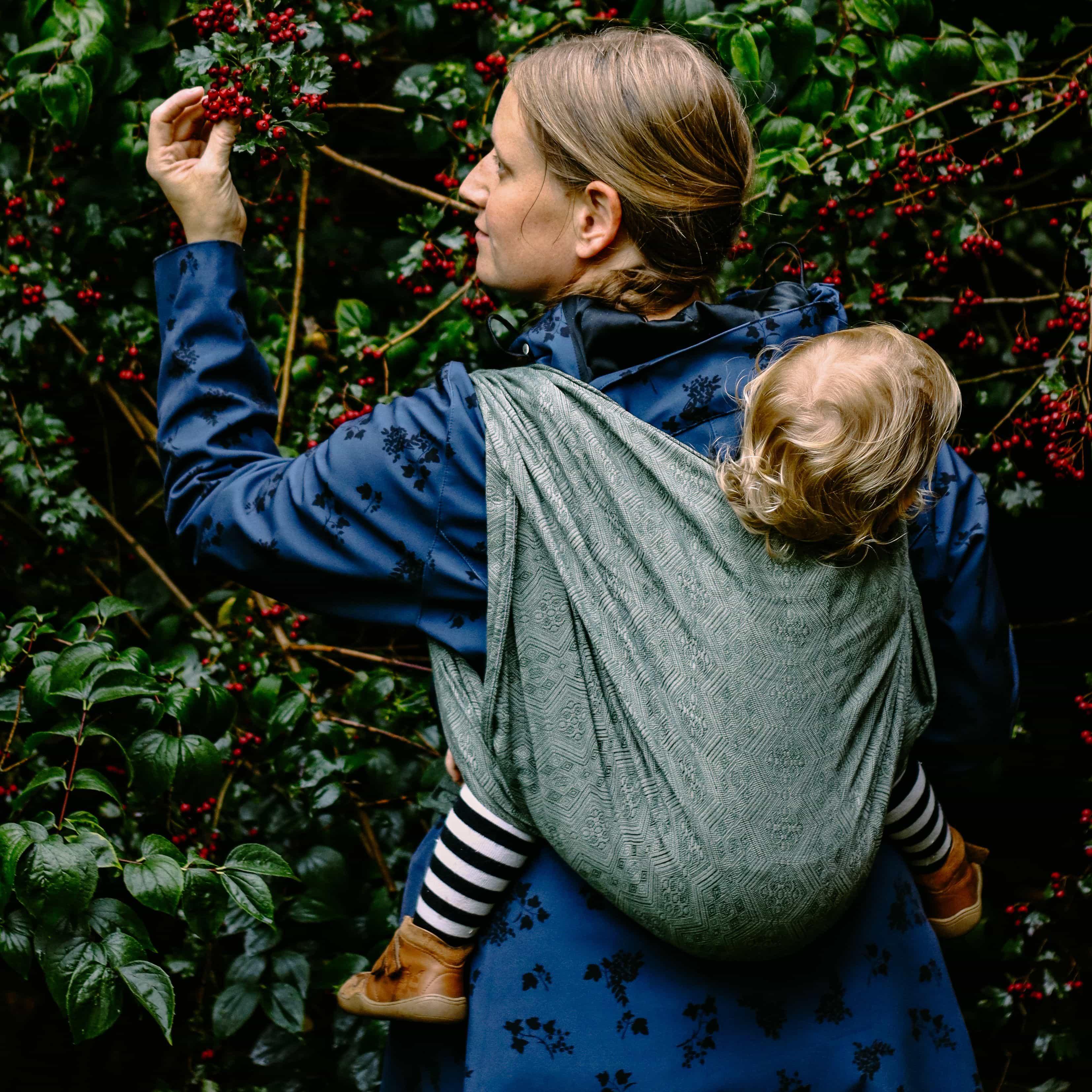Babytragetuch 1975 Whispering Woods Leinen - Baby Wrap Slings