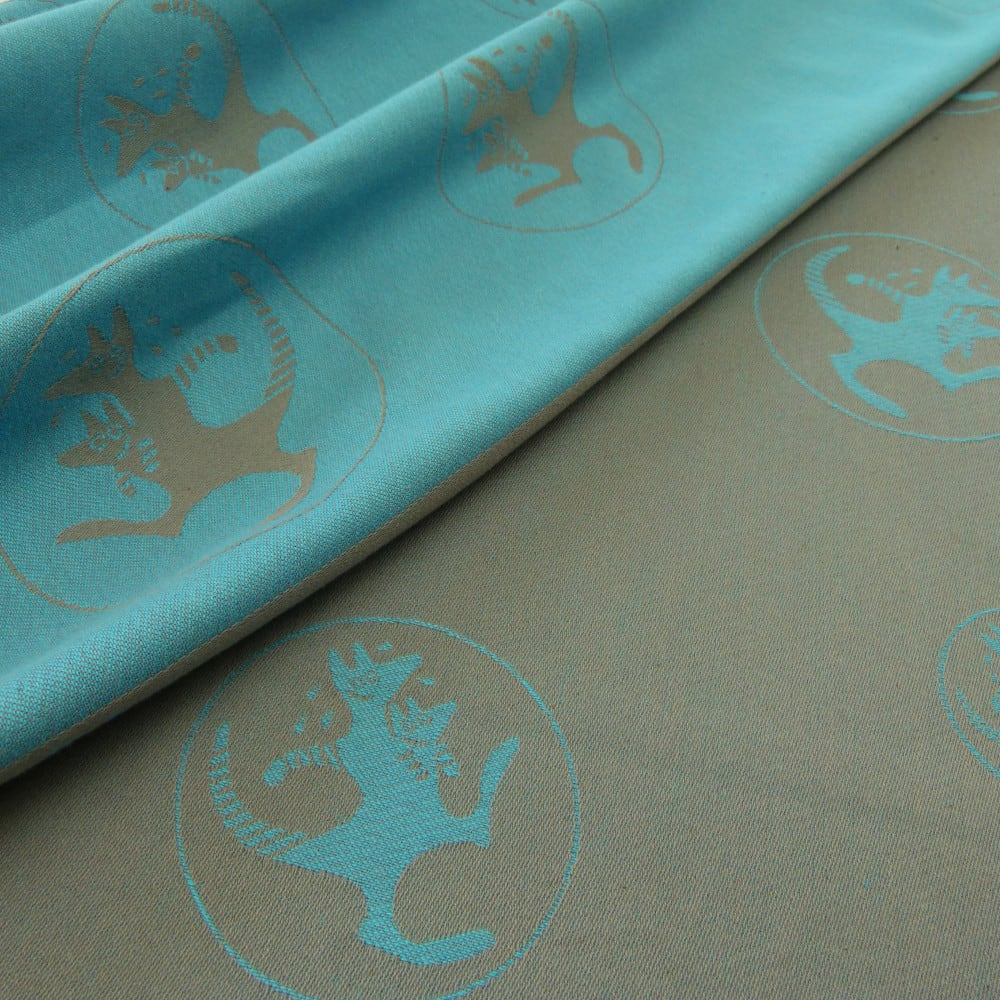 Babytragetuch Kanga Cool Water, 2. Wahl, hellblau | silbergrau, Material: BW - reine Baumwolle, Größe: 5 DIDYMOS