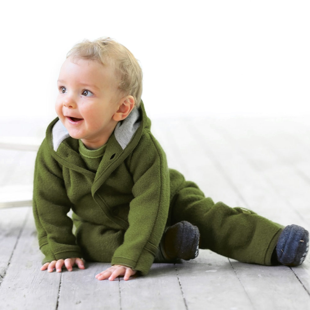 Schneeoverall Wollwalk, Olive, grün, Material: mit Wolle, Größe: 62/68 Disana