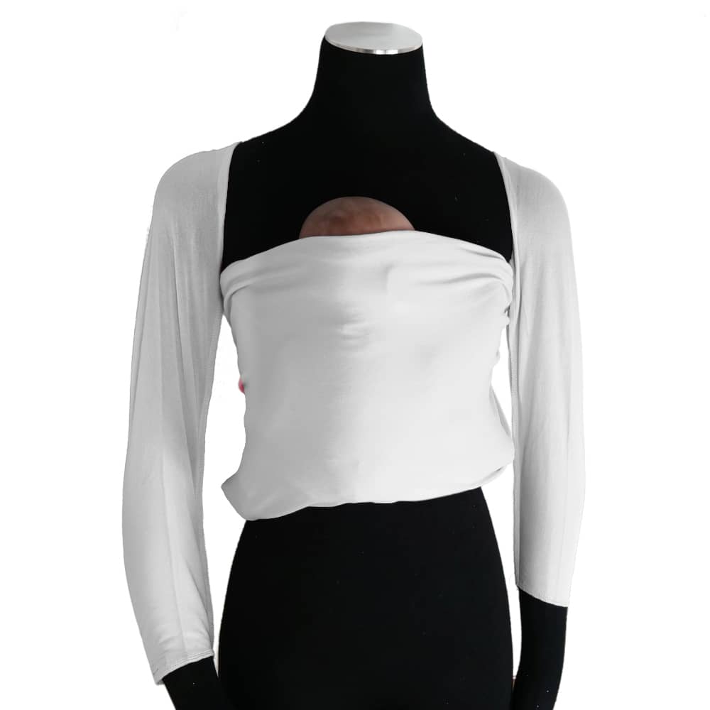 Bonding Top with Sleeves White