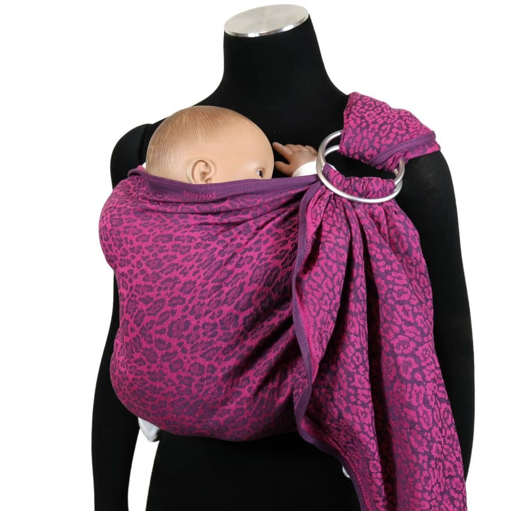 DidySling Leo Fierce Violet 1R, pink, Material: BW - reine Baumwolle DIDYMOS