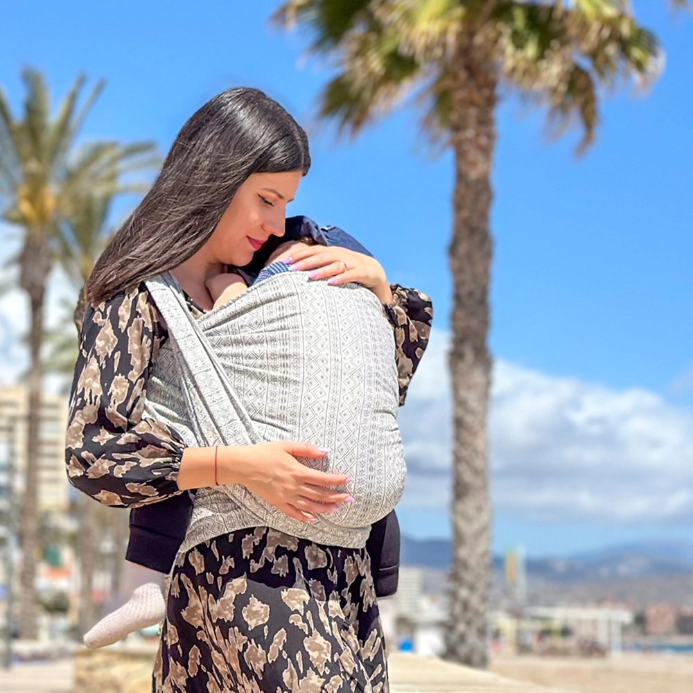 DIDYMOS Diding Piklee Jan（ピケ　ヤン） Baby Wrap Sling Prima Pebble - Baby Wrap Slings | DIDYMOS Baby