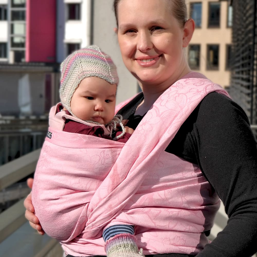 Baby Wrap Sling Cherry Blossom Seimei Hemp, second quality