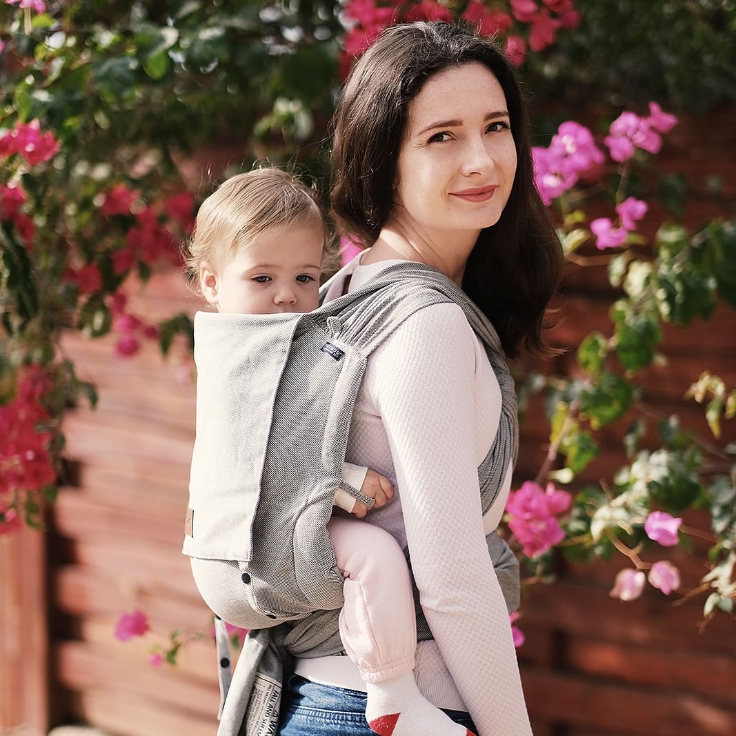 Halfbuckle Trage Kleinkind 7-25kg DidyKlick Toddler Silber, Material: BW - reine Baumwolle, Größe: Silber DIDYMOS