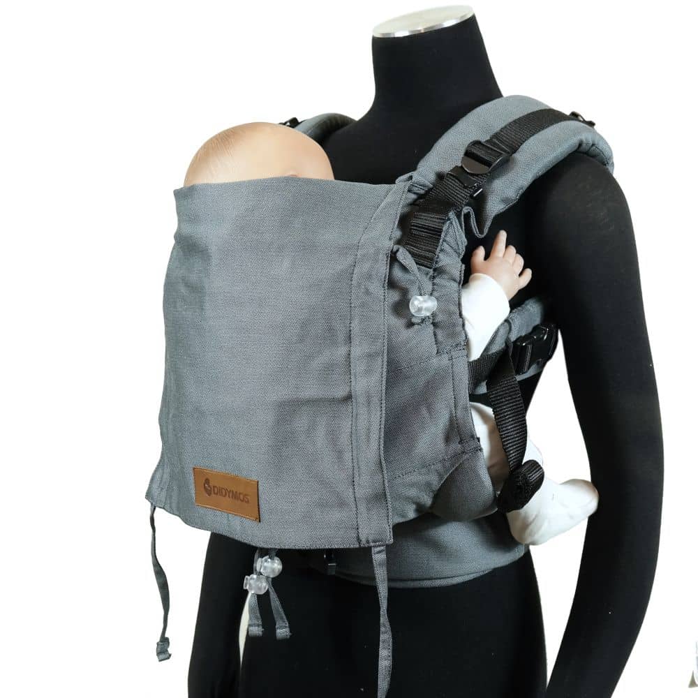 Fullbuckle Babytrage 3,5-20kg DidySnap Doubleface Anthrazit, Material: BW - reine Baumwolle, Größe: Doubleface Anthrazit DIDYMOS