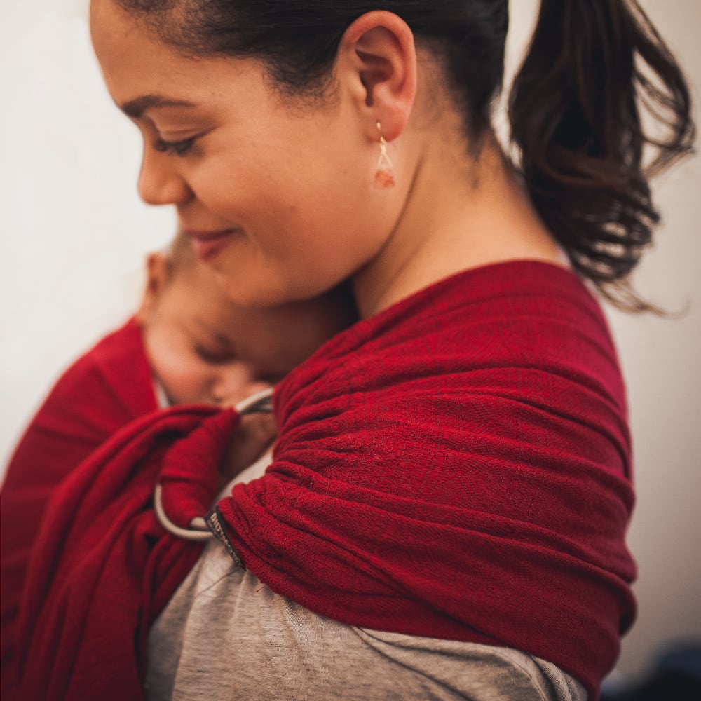 DidySling Prima Rubin Red - Baby Wrap Slings | DIDYMOS Baby Carriers