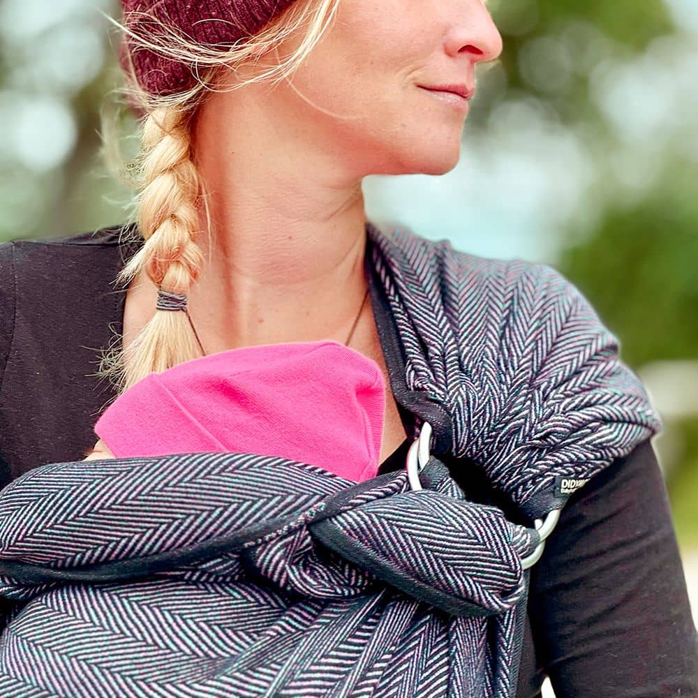 DidySling Lisca Minos, violett | schwarz, Material: BW - reine Baumwolle, Größe: 1R DIDYMOS