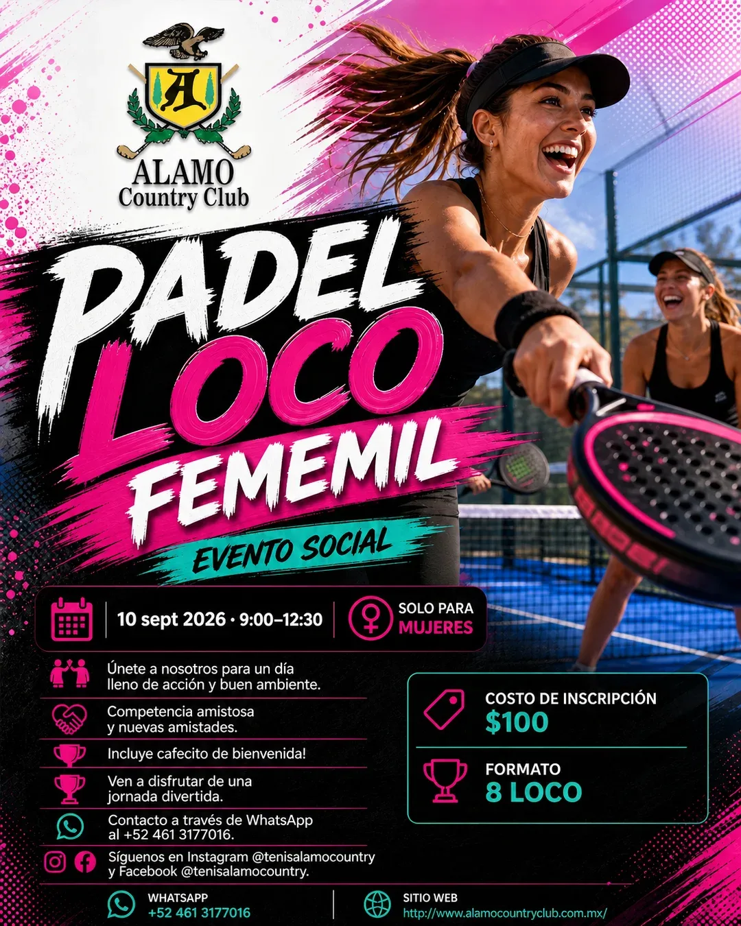 Padel Loco Fememil – Social de Pádel en Celaya, organizado por Alamo Country Club