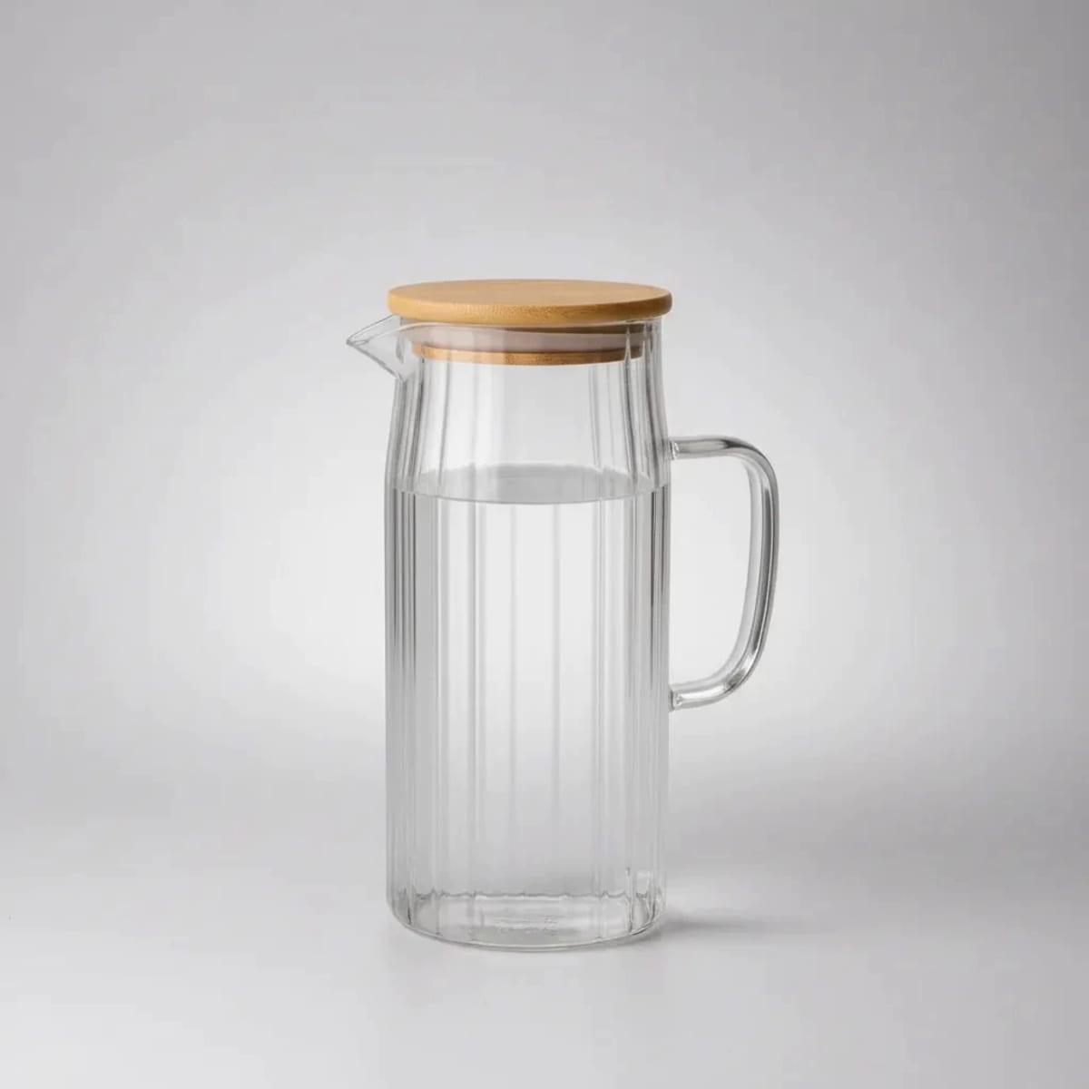 JARRA RAYADA DE VIDRIO MINIMALISTA 1LT