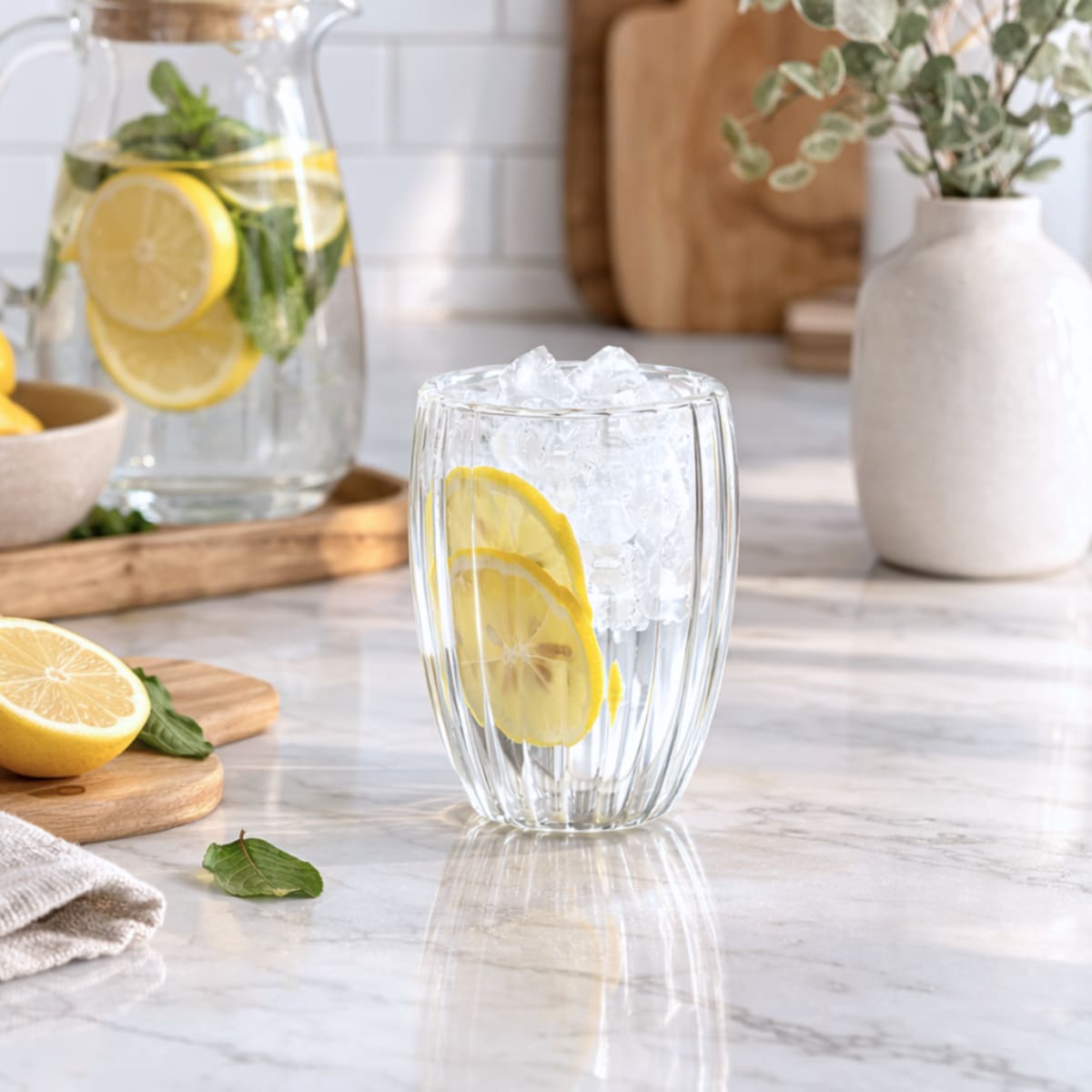 VASO DOBLE VIDRIO ACANALADO x450cc