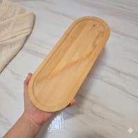 Tabla oval 33x13x1,3cm bamboo – foto 1
