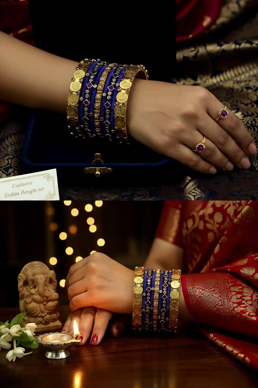 Artisan working on bangles