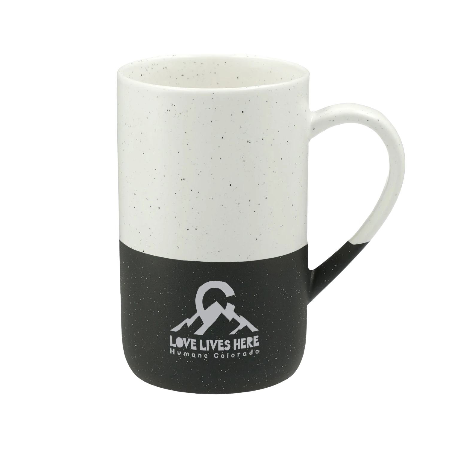 Love Lives Here Speckled Mug