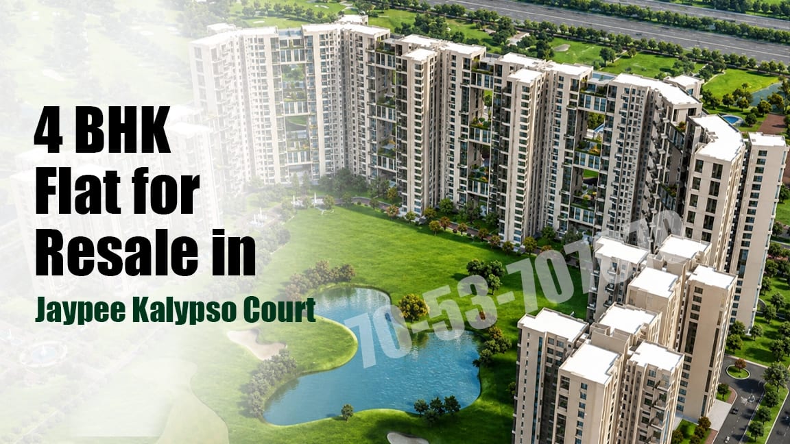Semi furnished 4 BHK flat for resale in Jaypee Kalypso Court