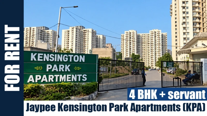 4 BHK + servant flat for rent in Jaypee Kensington Park Apartments