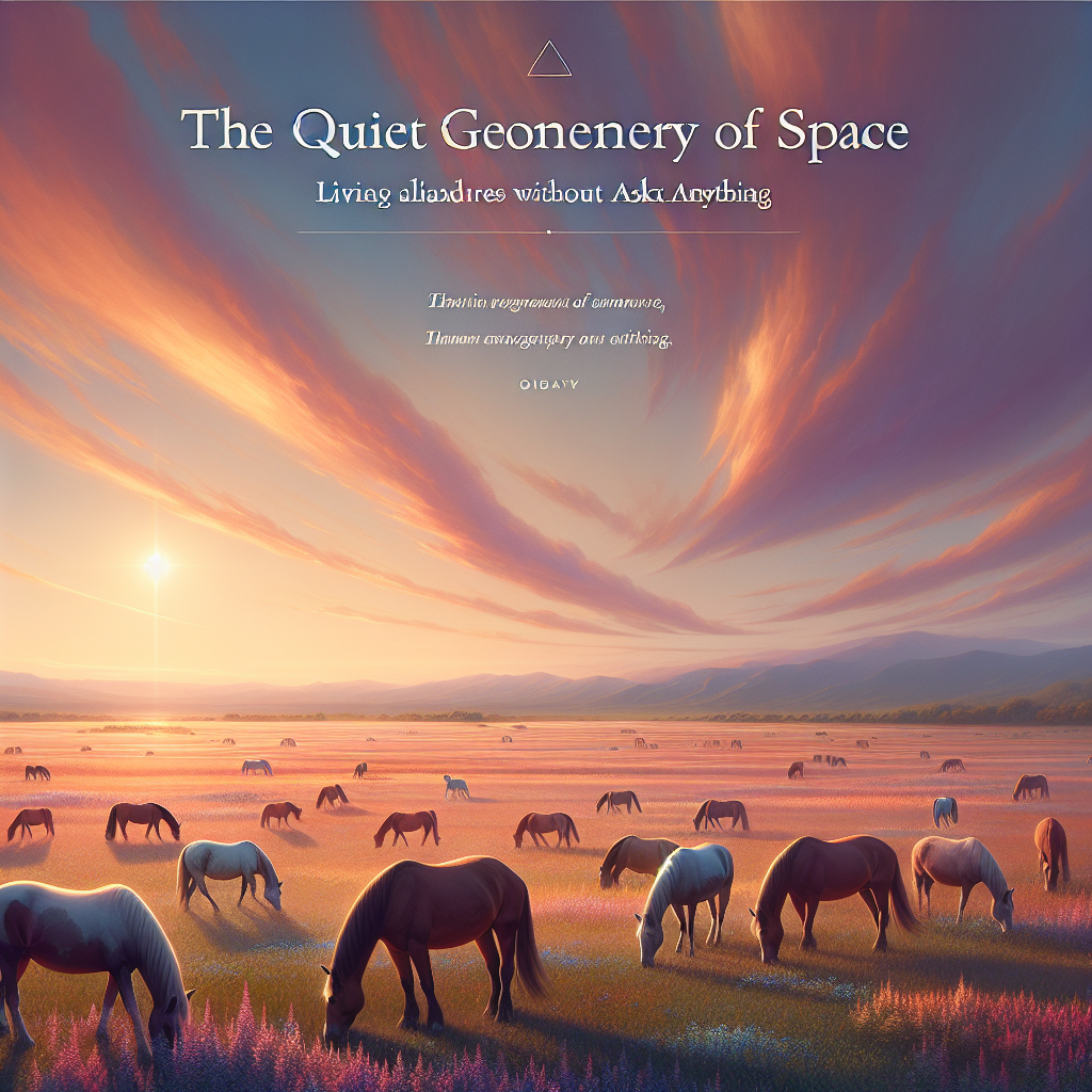 The Quiet Geometry of Space: Living Alongside Horses Without Asking Anything
