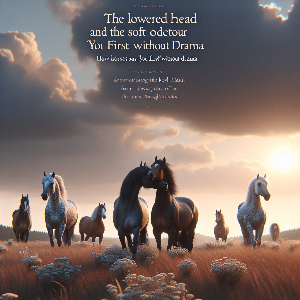 The Lowered Head and the Soft Detour: How Horses Say “You First” Without Drama