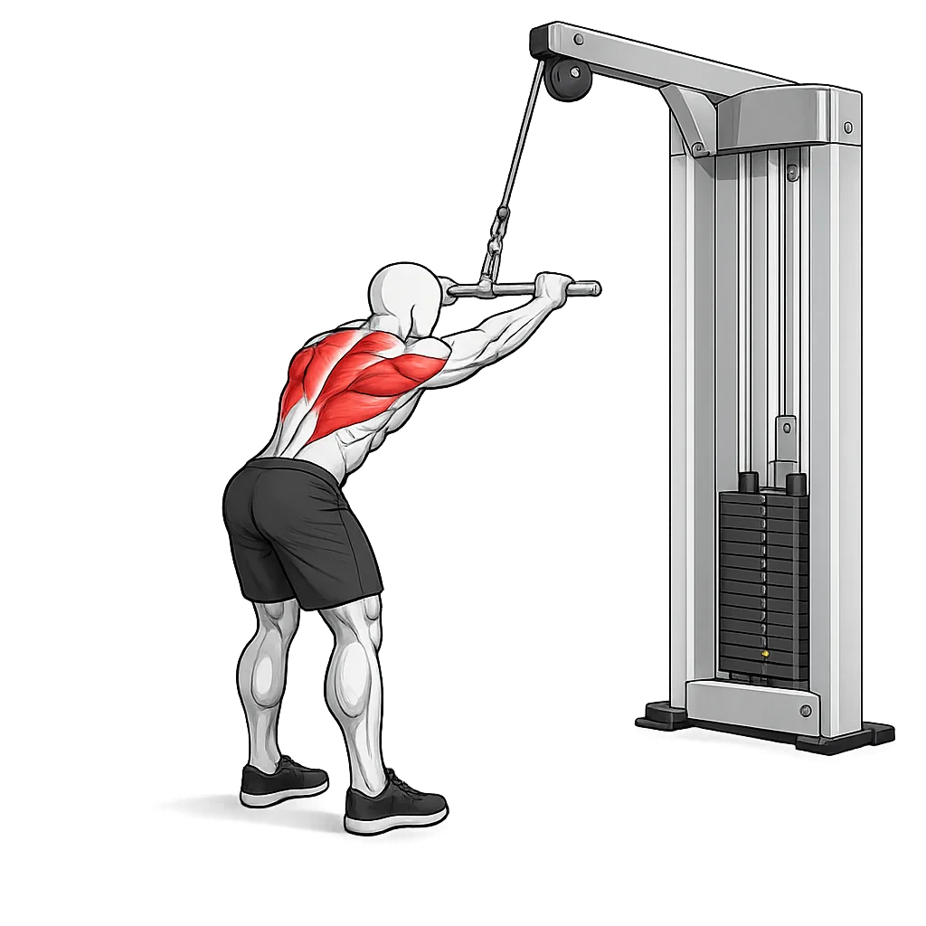 Bar Straight Arm Pulldown