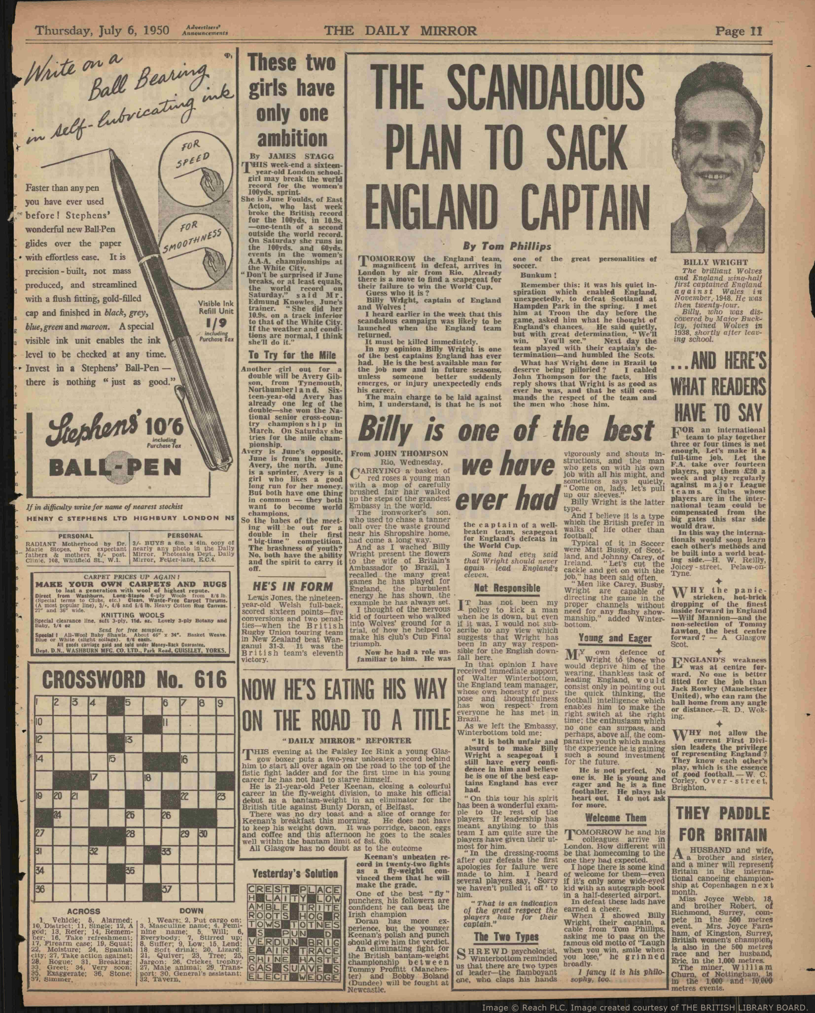 1950 Daily Mirror