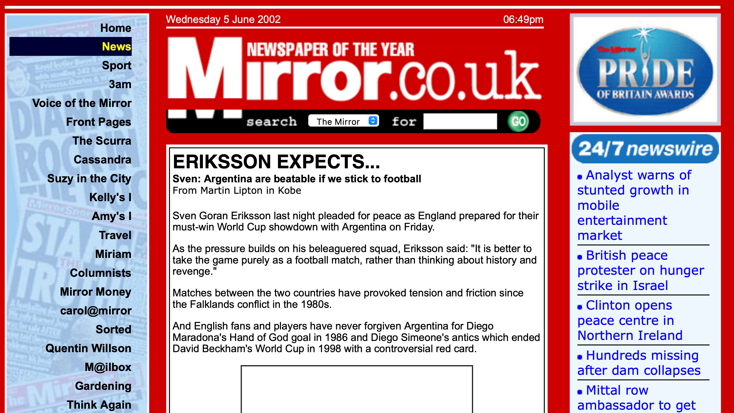 2002 Daily Mirror