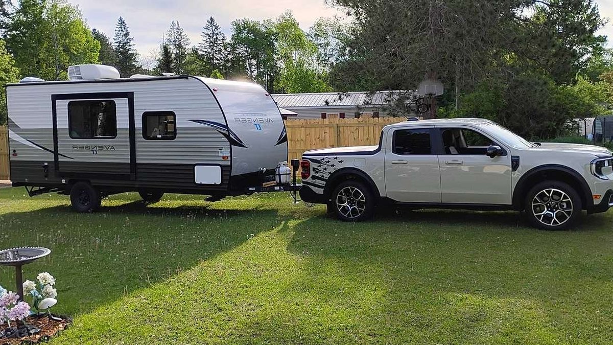 Ford Maverick Hybrid AWD Tows Camper, Tongue Weight Key - ford maverick towing