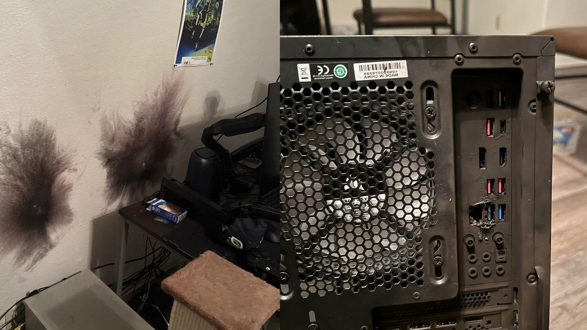 Lightning via coaxial cable destroys gamer’s PC