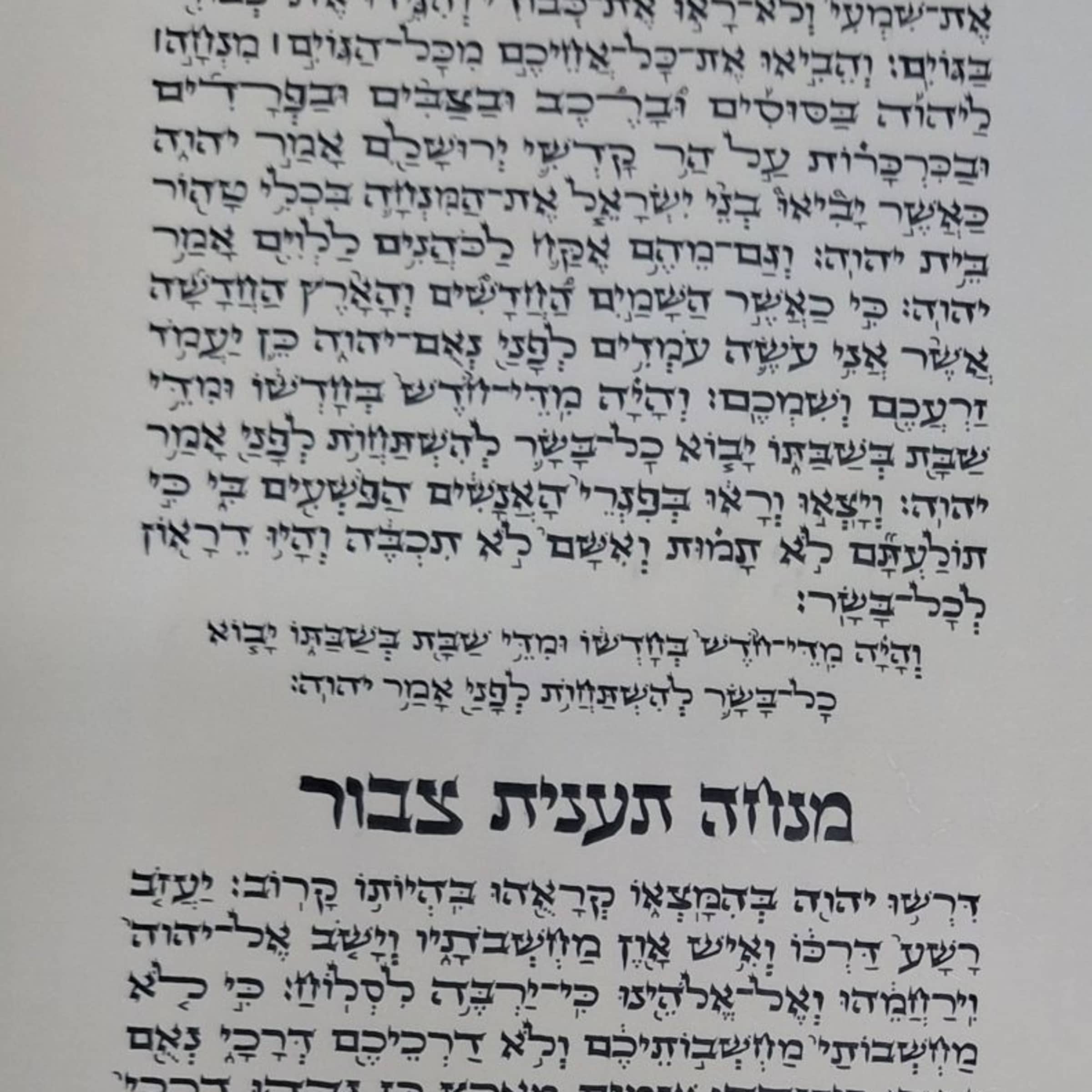 מוצרי יודאיקה שונים ספר הפטרות לפי הזמנה ס"מ כתב אשכנזי - בית יוסף מהודר - חותם - תמונה 2 מתוך 2