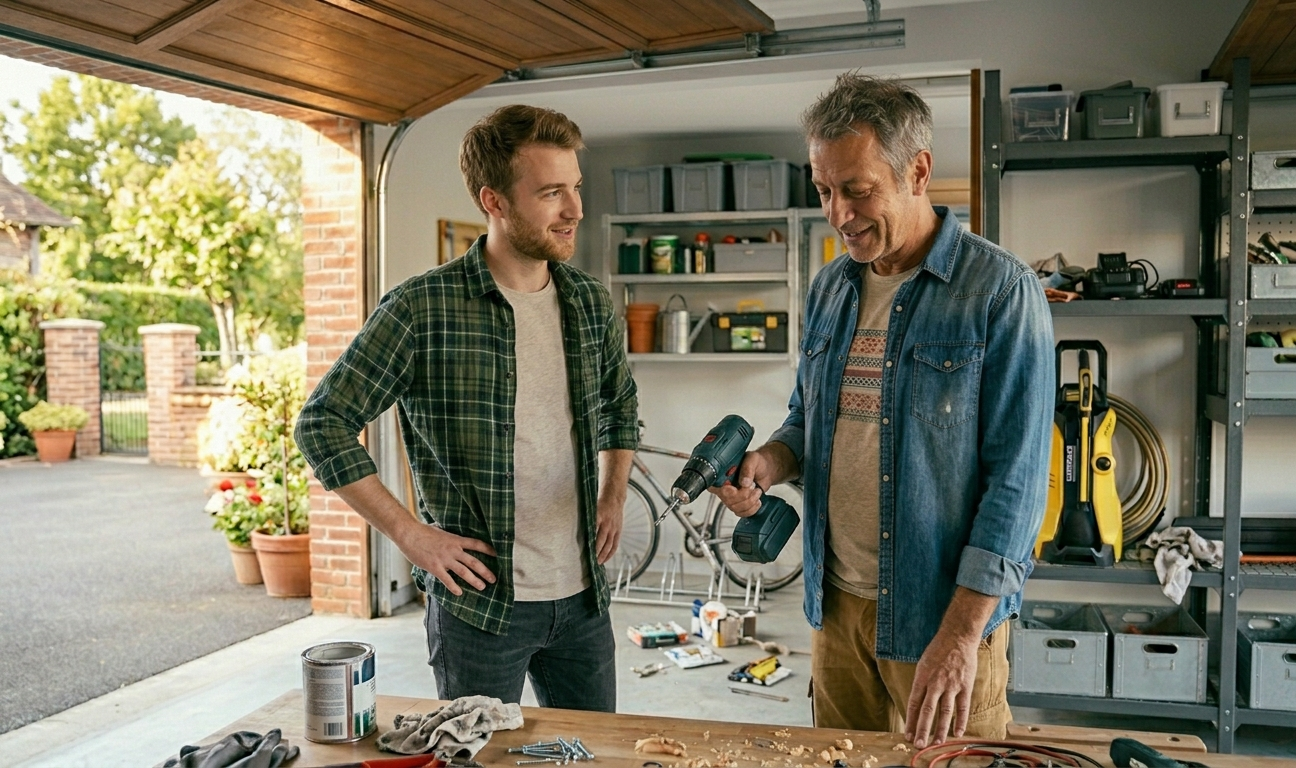 Particulier qui loue une perceuse à son voisin pour gagner de l'argent facilement