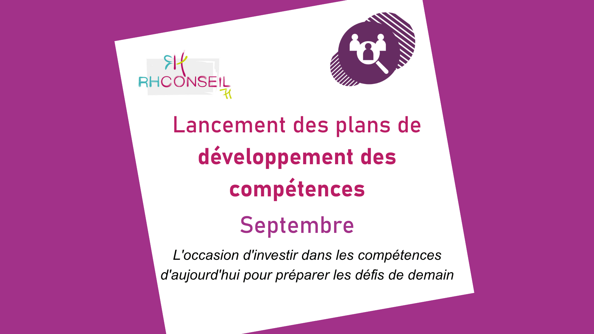 Lancement des plans de développement des compétences