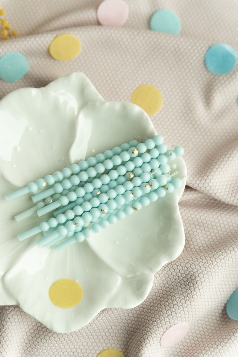 Bougies bento 10 cm - perles photo 2