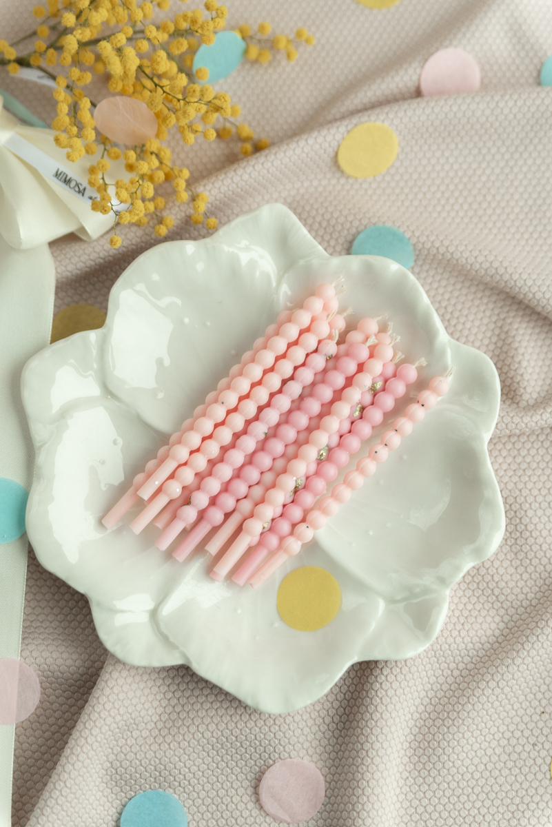 Bougies bento 10 cm - perles photo 2
