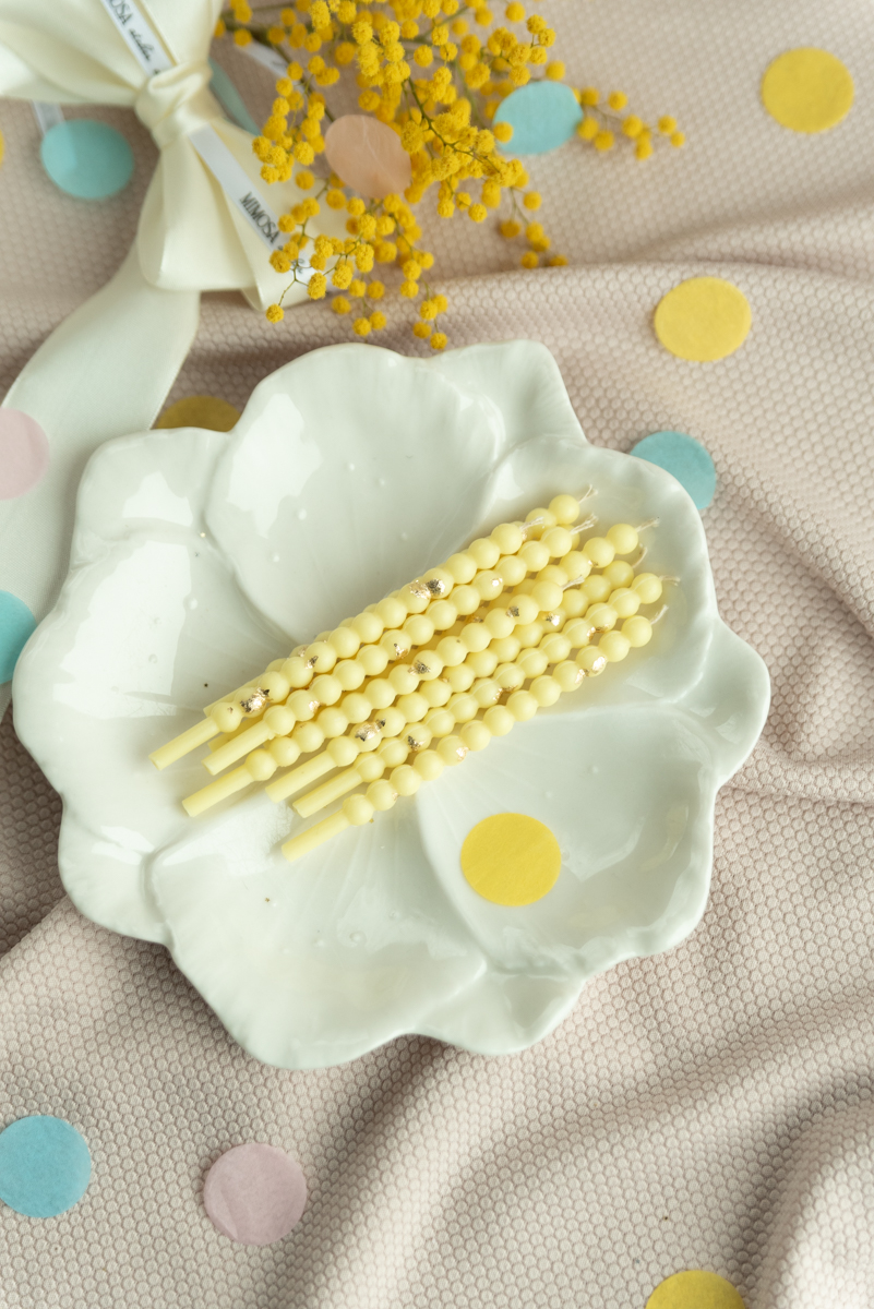 Bougies bento 10 cm - perles photo 2