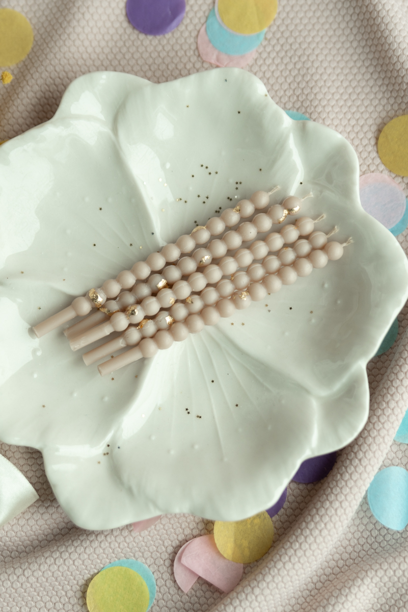 Bougies 10 cm - perles photo 2