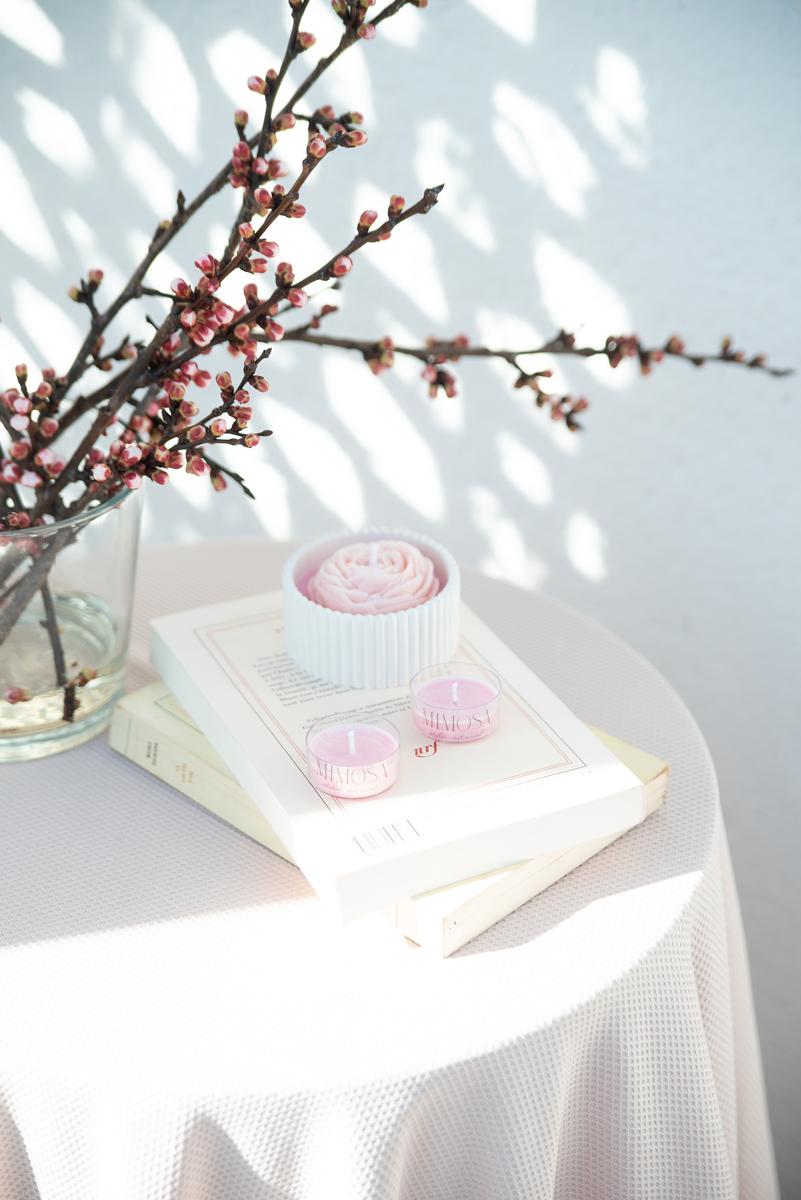 Bougie-mini parfumée à la rose сollection "Voyage en Provence"