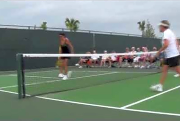 The Villages: Pickleball Exhibition Women&#039;s 5.0 Doubles April 2013