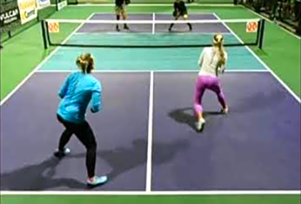 Amazing pickleball play.