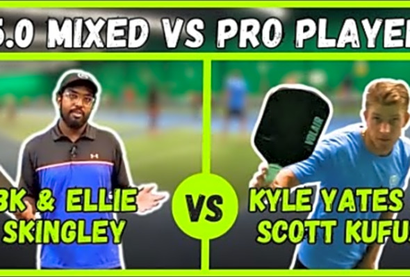 I Played Against Pickleball Pro Kyle Yates - 5.0 Mixed vs Men&#039;s Doubles Ft. Pro Player