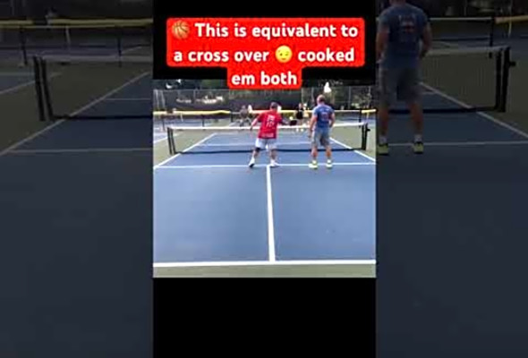 Miami pickleball : catch em with the slam touch misdirection #miamipickleball #usapickleball
