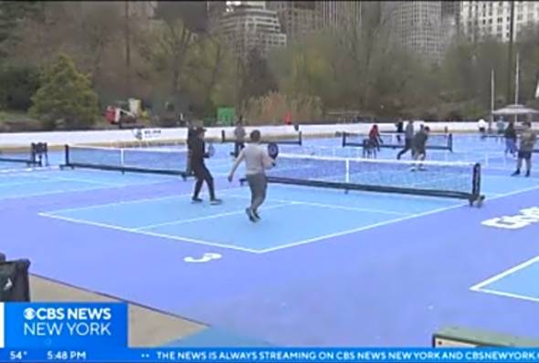 Pickleball courts open at Wollman Rink in Central Park