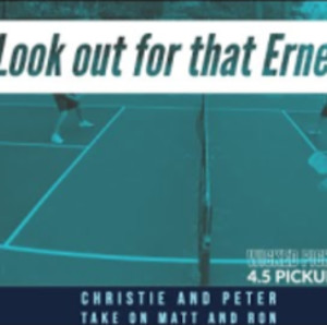 4.5 Pickleball Erne&#039;s can be fun, but boy your partner needs to cover