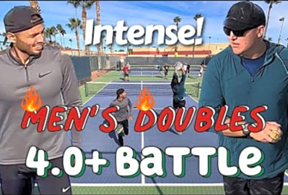 Mens doubles Pickleball battle - 4.0 skill level rating