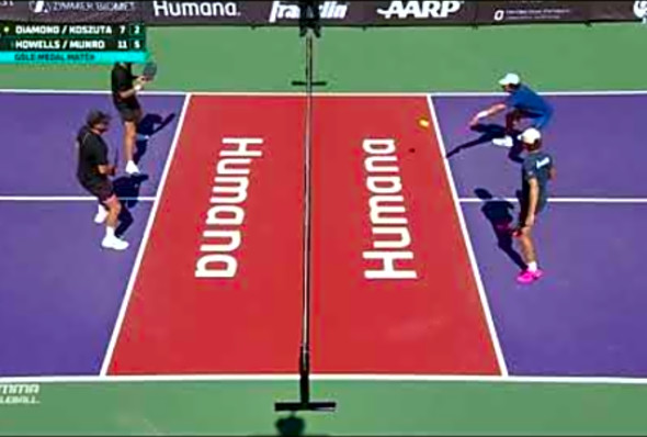 INSANE 52-Shot Pickleball Rally - APP Tour - Munro/Howells vs Diamond/Koszuta