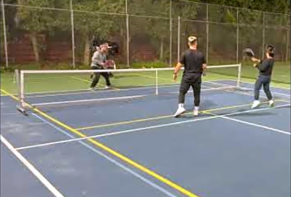 THIS is what FAST HANDS are for! #pickleball #pickleballhighlights #sports #fast #fasthands #clutch
