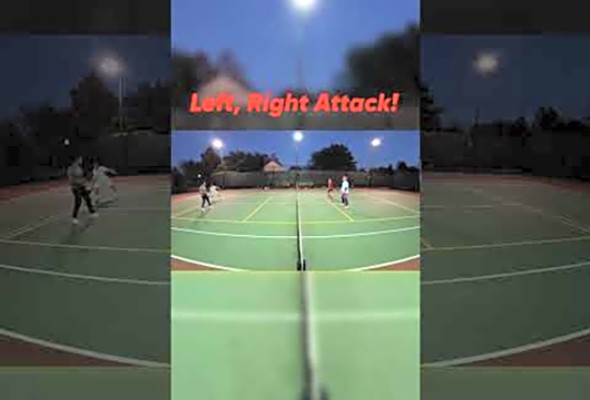 Left, Right Attack! #pickleball #pickleballhighlights #highlights #shorts #thepickleballrunner