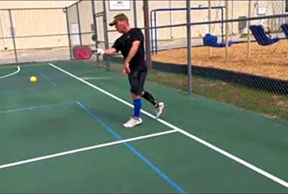 Pickleball serve with topspin 2