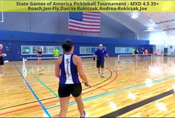 State Games of America Pickleball Tournament - MXD 4.5 35 Roach-Fly vs Rokicsak-Rokicsak