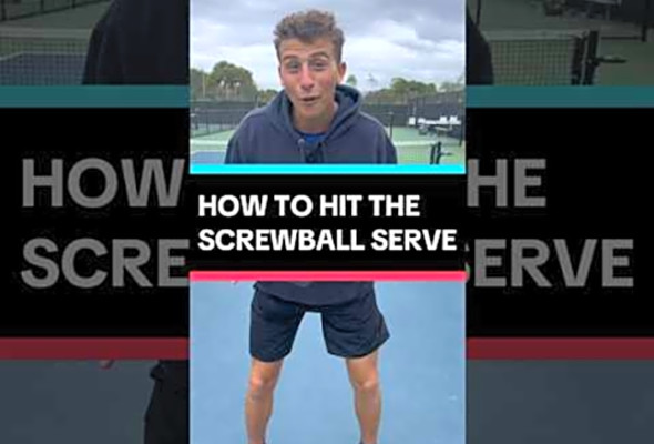 How to hit the SCREWBALL Serve #pickleball #pickleballtips #shorts